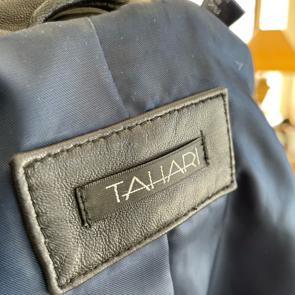 Tabard Genuine leather jacket coat S M Black - Picture 6 of 6